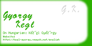 gyorgy kegl business card